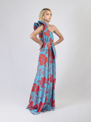 Vestido Victoria Vestido elegante con estampado floral vibrante y silueta femenina que resalta la figura. Ideal para destacar con estilo y sofisticación.
